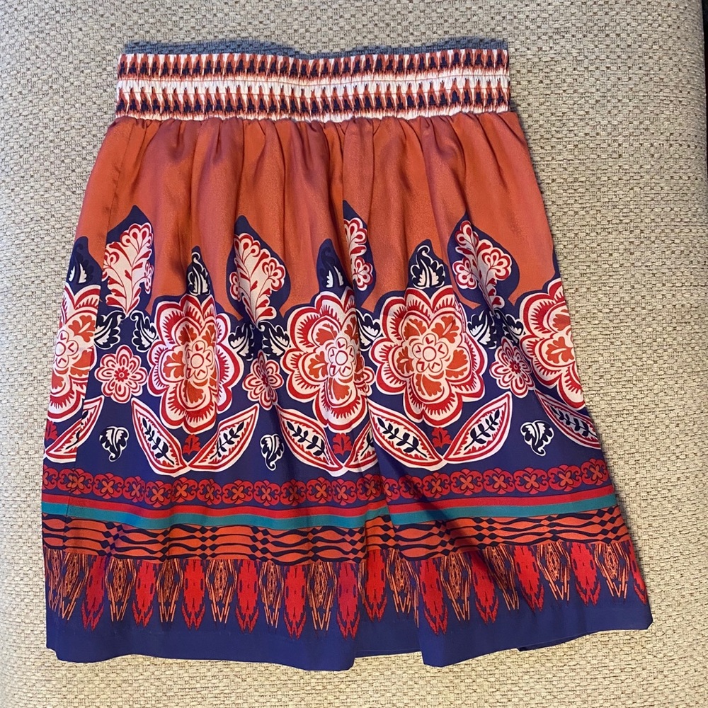 Bohemian floral High-waisted lined skirt